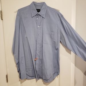 Giorgio Armani black label men's dress shirt light blue. Made in Italy